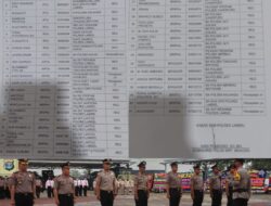 Awal Tahun 2023 41 Personil Polres Lampung Selatan naik pangkat