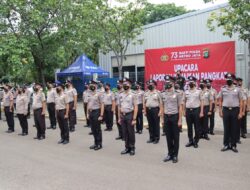 Wakapolres Kepulauan Seribu Pimpin Upacara Korps Raport Kenaikan Pangkat Personil Polres Kepulauan Seribu