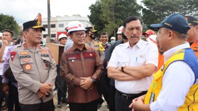 Kapolres Toba Pimpin Pengamanan Kunjungan Menko Marvest RI Luhut Panjaitan