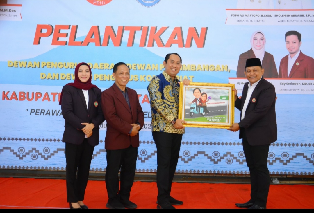 bupati-oku-selatan-popo-ali-mbcom.-hadiri-pelantikan-dewan-pengurus-daerah-,dewan-pertimbangan-dan-dewan-pengurus-komisariat-ppni-kabupaten-oku-selatan-periode-tahun-2022-2027