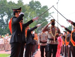 Upacara Farewel Parade Kapolres Labuhanbatu