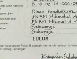 Diduga oknum manan Kepsek PKBM Hikmatul Amien  jual beli ijazah Paket C