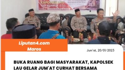 buka-ruang-kepada-masyarakat,-kapolsek-lau-gelar-jum’at-curhat-bersama-warga-ampekale