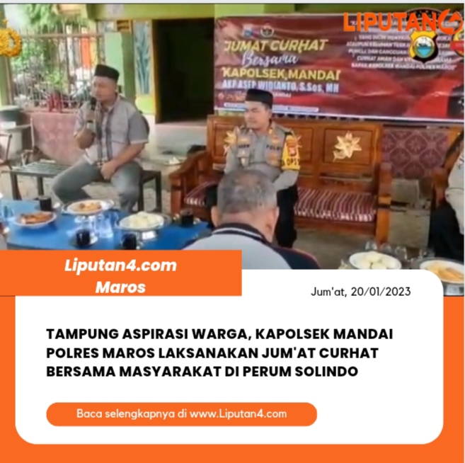 tampung-aspirasi-warga,-kapolsek-mandai-polres-maros-laksanakan-jum’at-curhat-di-perum-solindo-mandai.