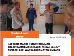 Kapolres Maros Kunjungi Rumah Bhabinkamtibmas, Sebagai Tindak Lanjut Aspirasi Warga Kecamatan Simbang