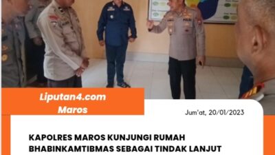 kapolres-maros-kunjungi-rumah-bhabinkamtibmas,-sebagai-tindak-lanjut-aspirasi-warga-kecamatan-simbang