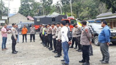 Polres Madina Turut Serta Membantu Mencari Hanyutnya Santri Ponpes Musthafawiyah Purba Baru