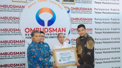 Terima Penghargaan Predikat Kepatuhan Standar Pelayanan Publik 2022, Bobby Nasution: Tingkatkan Pelayanan Terbaik & Benahi Fasilitas Publik