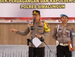 Kapolres Simalungun Pimpin Upacara Serah Terima Kapolsek Perdagangan dan Dolok Silau