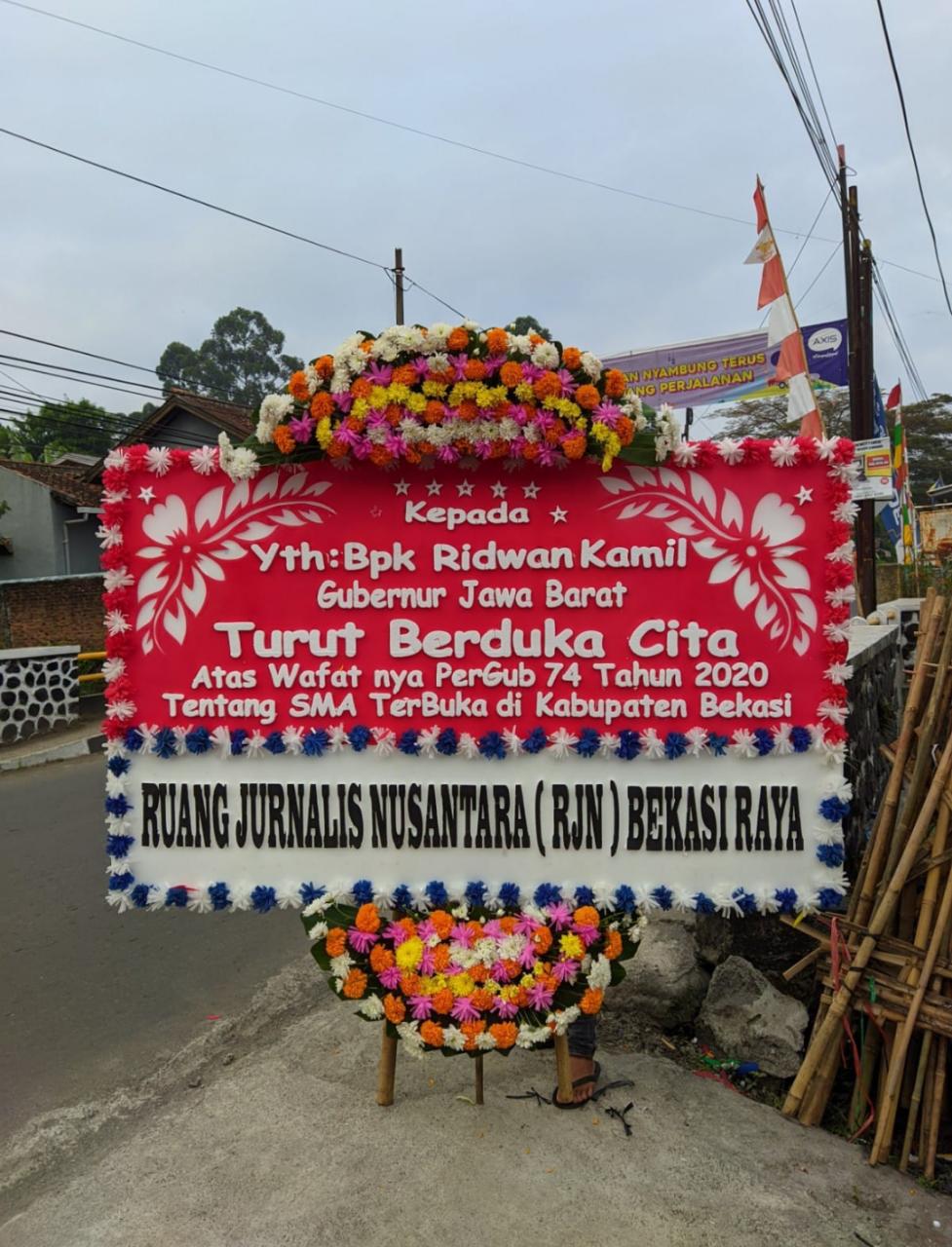 RJN Bekasi Raya Kirimi Bunga Gubernur Jabar