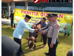 Setukpa Lemdiklat Polri Sembelih 65 Ekor Sapi dan 20 Ekor Kambing, di Hari Raya Idul Adha 1444 Hijriah