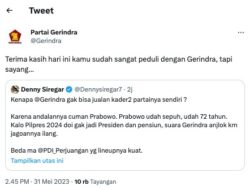 Akun Twitter Partai Gerindra Respon Denny Siregar Dari Gerah Hingga Sayang