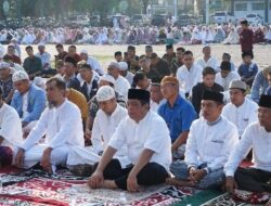 Ribuan Warga Tebing Tinggi Ikuti Sholat Idul Adha 1444 H, 868 Ekor Hewan Qurban Disembelih