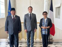 Prabowo Diterima Presiden Macron di Istana Élysée Usai 2+2 RI-Prancis