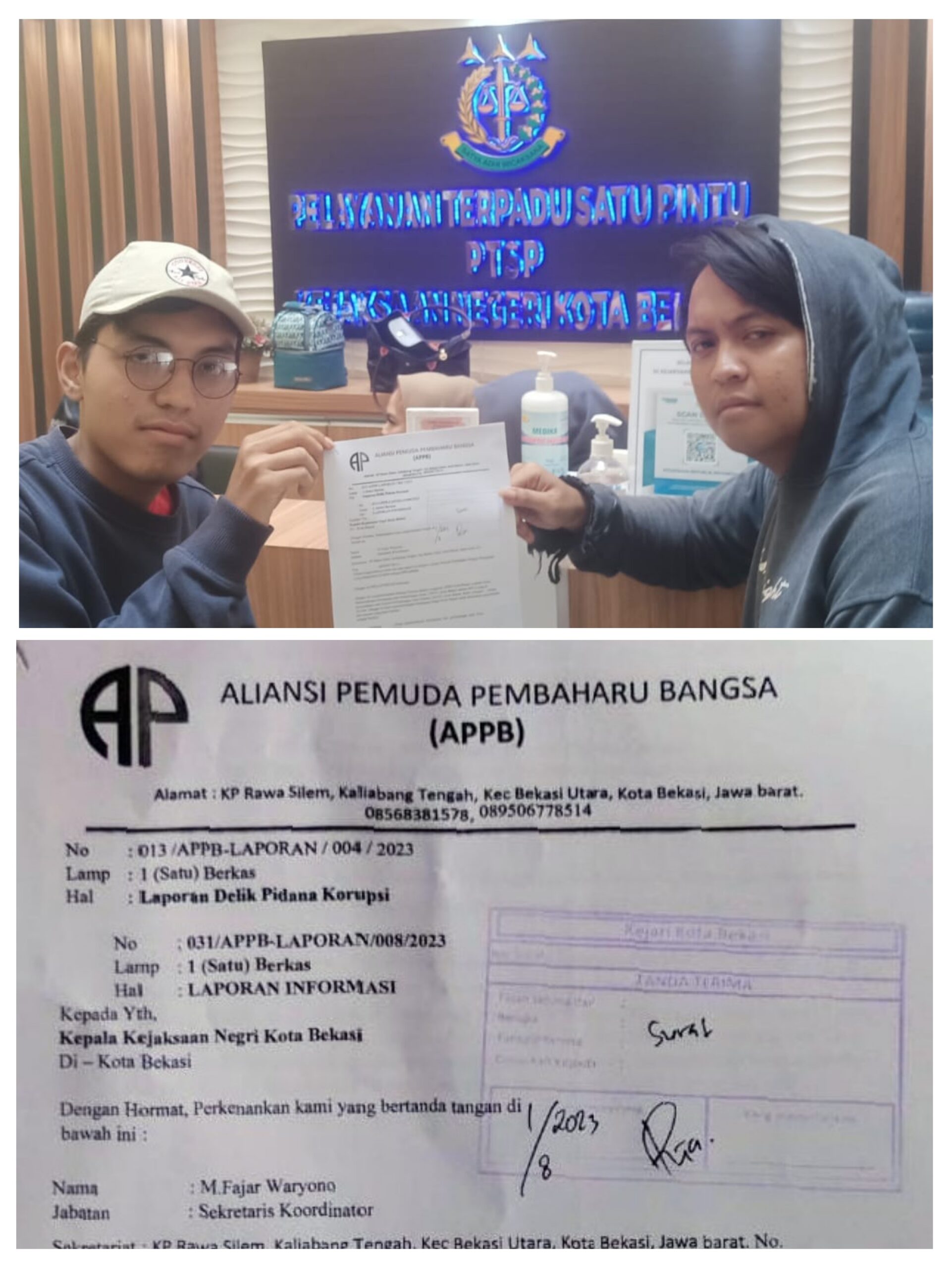 Melanjutkan Laporan ke Kejari APPB : Menduga Ada Praktek Korupsi Di DPPPA Kota Bekasi