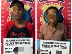 Polres Tebing Tinggi Tangkap Dua Pria Pelaku Pencurian Tiang Lampu