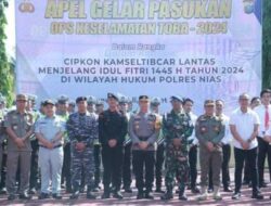 Sekdis Kominfo Kota Gunungsitoli Hadiri Apel Gelar Pasukan OPS Keselamatan Toba – 2024