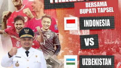 Pemkab Tapsel Gelar Nobar Semi Final Antara Indonesia Versus Uzbekistan