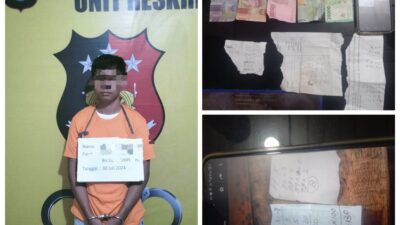 Lagi Nunggu Nomor Tebakan, Riki diamankan Polisi