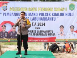 Kapolres Dan Bupati Labura, Hadiri Pembangunan Polsek Kualuh Hulu