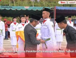 Bupati Nias Kukuhkan Paskibraka Tahun 2024