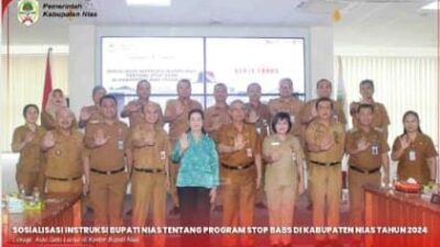 Sekda Nias Hadiri Sosialisasi Instruksi Bupati Nias Tentang Program Stop BABS