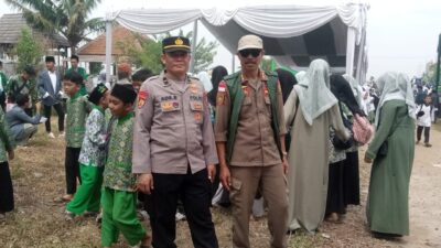 Anggota Polsek Cicalengka Berikan Pengamanan Maksimal di Acara Peringatan Hari Santri Nasional