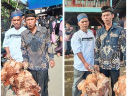 Dua Ahli Musibah di Gunung Meraksa Tanjung Sakti Pumu Terima Bantuan 10 Ekor Ayam dari Paslon BZ-WIN