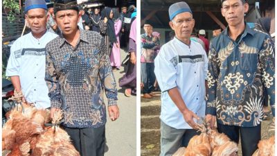 Dua Ahli Musibah di Gunung Meraksa Tanjung Sakti Pumu Terima Bantuan 10 Ekor Ayam dari Paslon BZ-WIN