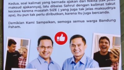 Tebar Fitnah Ke Paslon no urut 1, Sahrul : Itu Fitnah Paling Keji