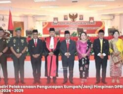 Bupati Hadiri Pelaksanaan Pengucapan Sumpah/Janji Pimpinan DPRD Kabupaten Nias Masa Jabatan 2024-2029