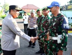 Kapolres Pamekasan AKBP Hendra Eko Triyulianto Jalin Sinergi dengan Kompi Senapan A Yonif Mekanis 516/Caraka Yudha